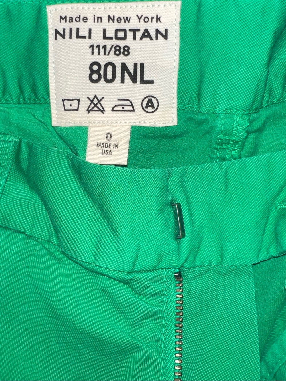 Nili Lotan Emerald Green High-Waist Cropped Pants Size 0 - Picture 3 of 17